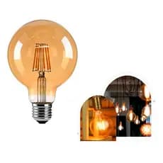 Green Age Filamento Led G95 Lâmpada 8w G95 Âmbar E27 Retrô Vintage Decorativa Branco Quente