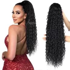 Aplique Rabo De Cavalo Cacheado/afro 60cm 200gr Organico