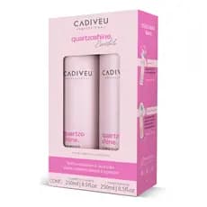 Kit Cadiveu Shampoo e Condicionador Quartzo Shine Boca Rosa 500ml Kit 2 Unidades