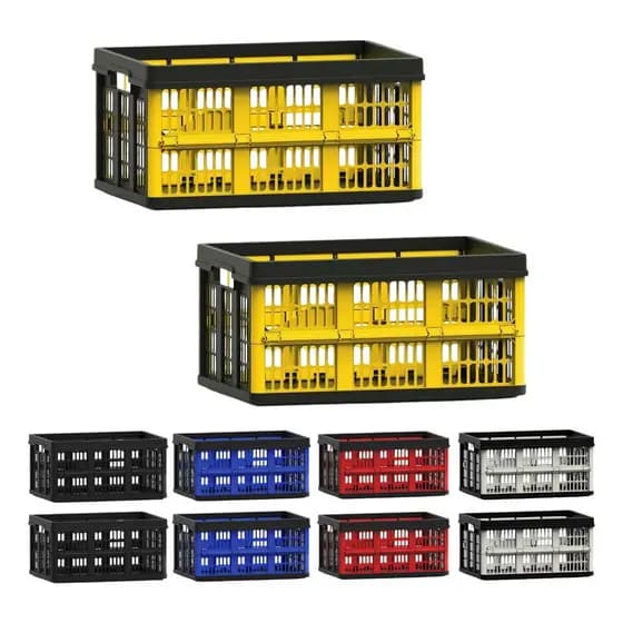 2 Caixas Plástica Organizadora Desmontável Multiuso 30kg 45L