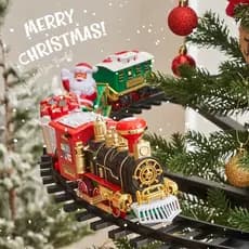 Conjunto De Trem Para Árvore De Natal UIUO (Interno Ou Externo) Com Decorações Realistas De Som E Luz