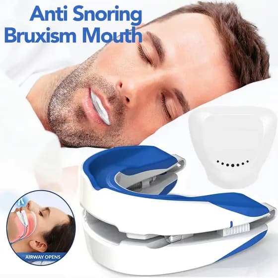 Protetor Bucal Anti-Ronco Bocal Ajustável Dispositivos De Dormir Rolha De Bruxismo Melhora O Sono (Com Estampas De Amass