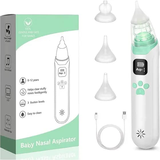 Aspirador Nasal Elétrico Para Bebês , Design De Pressão Negativa E Anti-Refluxo , Dispositivo Especial De Sucção Recém-N