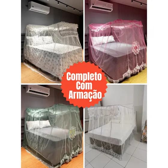 Mosquiteiro Casal Box E Queen Com Armação