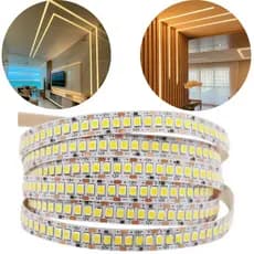 Kit 5 Fita LED 3528 para Perfil de led 12V 240 LEDs 5 Metros IP20 24w/M 2880Lm Alta Luminosidade