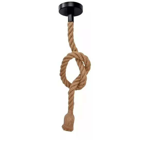 Pendente Corda Retro Vintage Design Rustico Decorativo E27