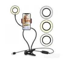 Suporte Celular Ring Light com Led Presilha Mesa