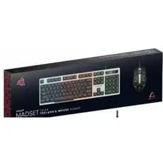 Teclado E Mouse Gamer Knup Madset Te124 Retro Iluminada