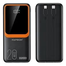 CARREGADOR POWER BANK PORTATIL 20000MAH COM CABO KA-9881 - KAPBOM