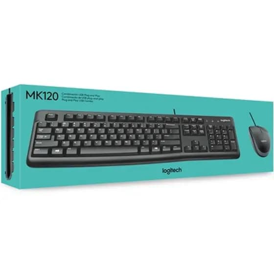 TECLADO E MOUSE USB MK120 PRETO - LOGITECH