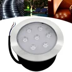Balizador Spot Led Embutir Chão Piso Jardim 7w Ip65 Quente / Frio / Verde