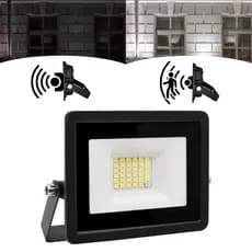 Refletor Led Bivolt Prova D'agua C/ Sensor De Presença