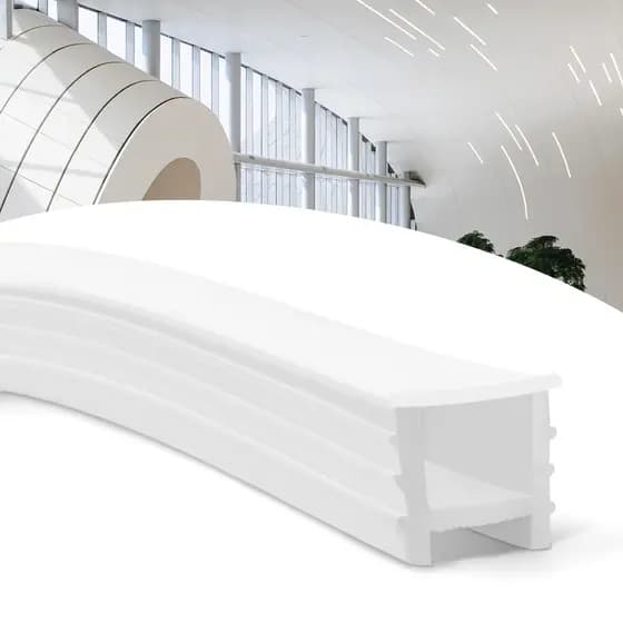 Perfil Silicone Embutir 12x12mm Flexível 5m Para Fita Led