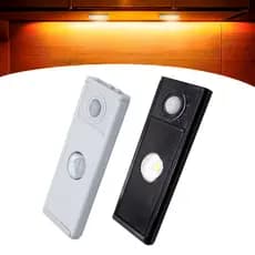 Luminária Pontual Barra Led Com Sensor 10cm Usb Recarregável Preto ou Branco