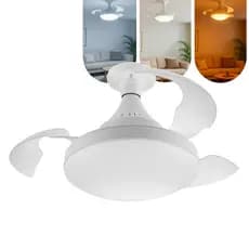 Ventilador De Teto Com Luz Ajustável Silencioso Bivolt Retrátil Vt03