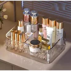 Caixa de armazenamento Acrílico Organizador de Maquiagem Cosméticos Perfumes Cesto Transparente Luxo