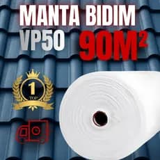 Manta Bidim 90m VP50 Reforço Impermeabilização Para Telhas Lajes Telhados Reforça Manta Líquida