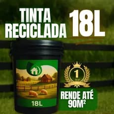 Tinta Óleo Reciclada 18L Azul Alta Cobertura e Resistência Para Madeira, Metal e Alvenaria