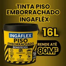 Tinta Piso Ingáflex 16L Emborrachada Forte Para Calçadas, Garagens, Quadras e Áreas Externas