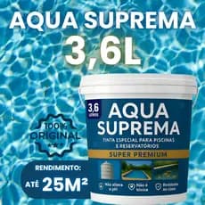 TINTA PARA PISCINA 3,6L ALTO RENDIMENTO PISCINA ALVENARIA RESISTENTE ÁGUA CLORO SEGURO ANIMAIS