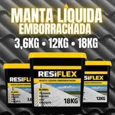 Manta Líquida Resiflex Impermeabilizante Emborrachada Proteção Total Contra Umidade e Vazamentos