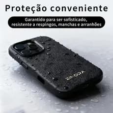Capa Magsafe de Couro para iPhone 13/14/15/16/17 Pro Max com Adsorção Magnética, Antichoque e Protetor de Câmera
