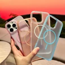 Capinha Fosca Colorida com MagSafe – Proteção Elegante