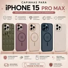 Capinha Case Premium para iPhone 15 Pro Max | Diversos Modelos e Cores