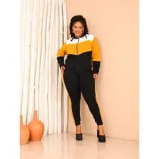 Conjunto Feminino Plus Size Com Zíper Estiloso