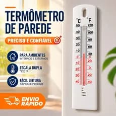 Termômetro de Parede Analógico Precisão Ambiente Interno Externo Casa Escritório Jardim Estufa