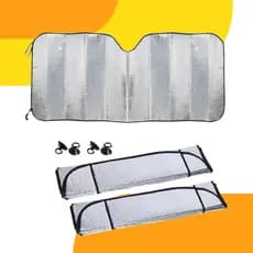 Kit 2 Protetor Solar Parabrisa Quebra Sol Protetor Solar Parabrisa Proteção Uv Resistente Laminado Painel Carro