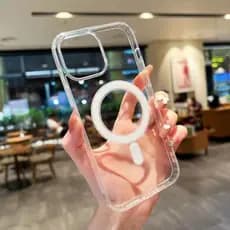 Capa Transparente Magnética Acrílica Anti Impacto  Para iPhone 13 14 15 16 17PRo MAx