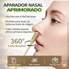 Aparador De Pêlos Do Nariz Com Ferramentas De Remoção Laváveis Portáteis De Cabeça Dupla Girando 360 Graus