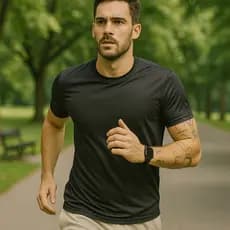 Camiseta Lisa Poliéster DryFit Masculina Academia Corrida Casual Esportes Confortável