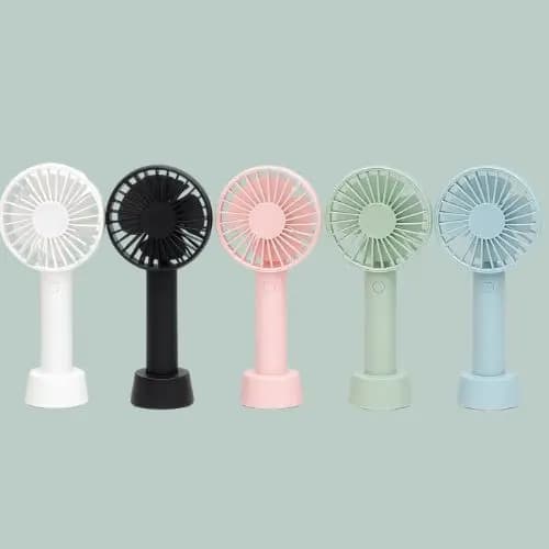 Mini Ventilador Portátil de Mão com 5 Modos Pequeno De Escritório Mesa Presente USB Recarregável