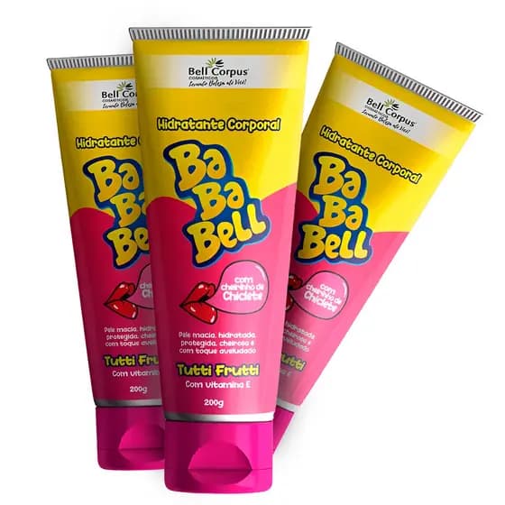 Kit 3 Creme Bababell Hidratante Corporal Tuti Fruti