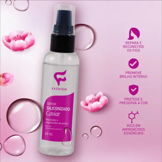 Kit 12 Reparador Óleo de Caviar Serum Siliconziado Fashion