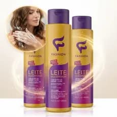 Kit Triplo: 3 Creme de Pentear Leite Siliconizado Fashion