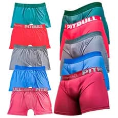 Kit 5 Cueca Lisa Boxer Masculina PitBull Confortáveis