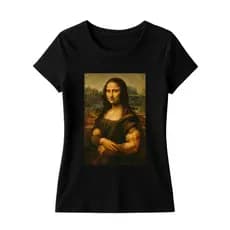 Camiseta Basica Estampada Camisa 100% Algodão Unissex Monalisa Bombada Treino