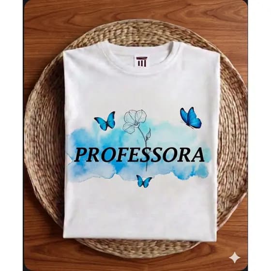 Camiseta Professora e Flores