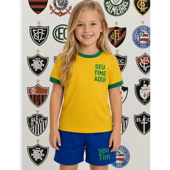 Conjunto Infantil Unissex 🏃🏾‍➡️SEU TIME em malha