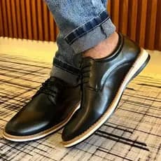 Sapato Casual Masculino Oxford Derby Confortável Marrom Preto Couro Sintético Sapatênis Casamento Sapato Dia Dia