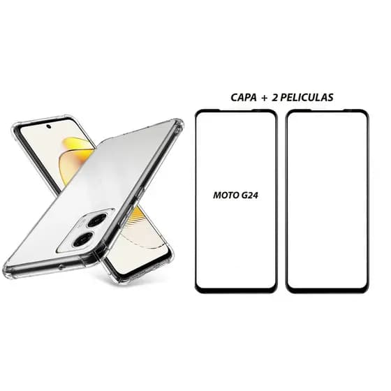 Capa Capinha Case + 2 Película 3d Para Galaxy M35  6.6 Pol.
