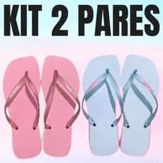 Kit 2 Pares de Chinelo Feminino Adulto com Gliter Promoçao Envio imediato