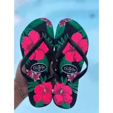 Chinelo Sandália Feminino Desenhos Slim Bico Redondo Adulto