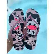 Chinelo Sandália Feminino Desenhos Slim Bico Redondo Adulto Promocao