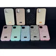 Capa Case Aveludada com Strass/Pedrinhas Luxo Para IPhone 11/11 Pro Max/12/12 Pro Max/13/13 Pro/13 Pro Max/14/14 Pro....