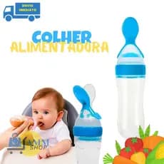 Colher Dosadora  Leite Materno Para Papinha Vitaminas e Sucos De Silicone Bebê Menino Menina