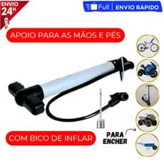 Bomba De Encher Pneu De Bike Moto Patinete Patins Carrinho Bola Alumínio Mtb Bicicleta